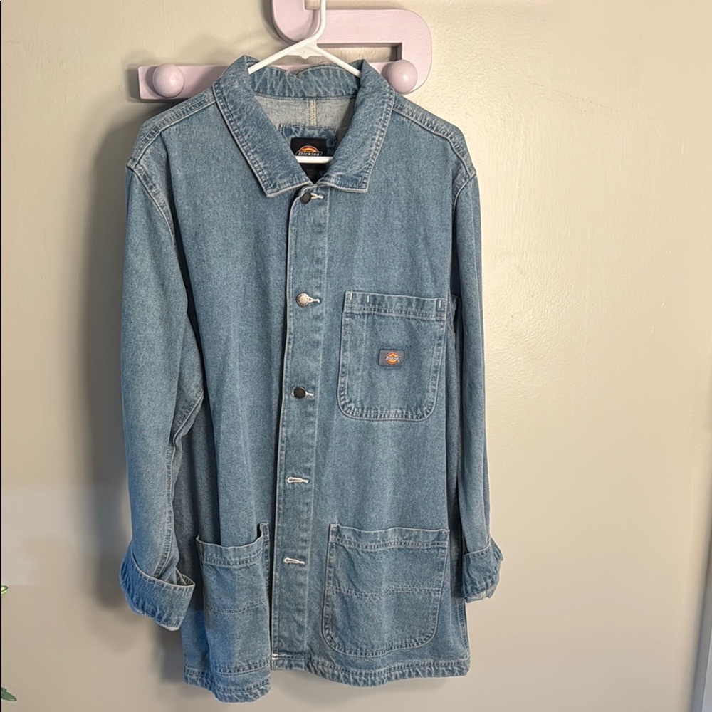 Dickies Men's Blue Denim Chore Coat